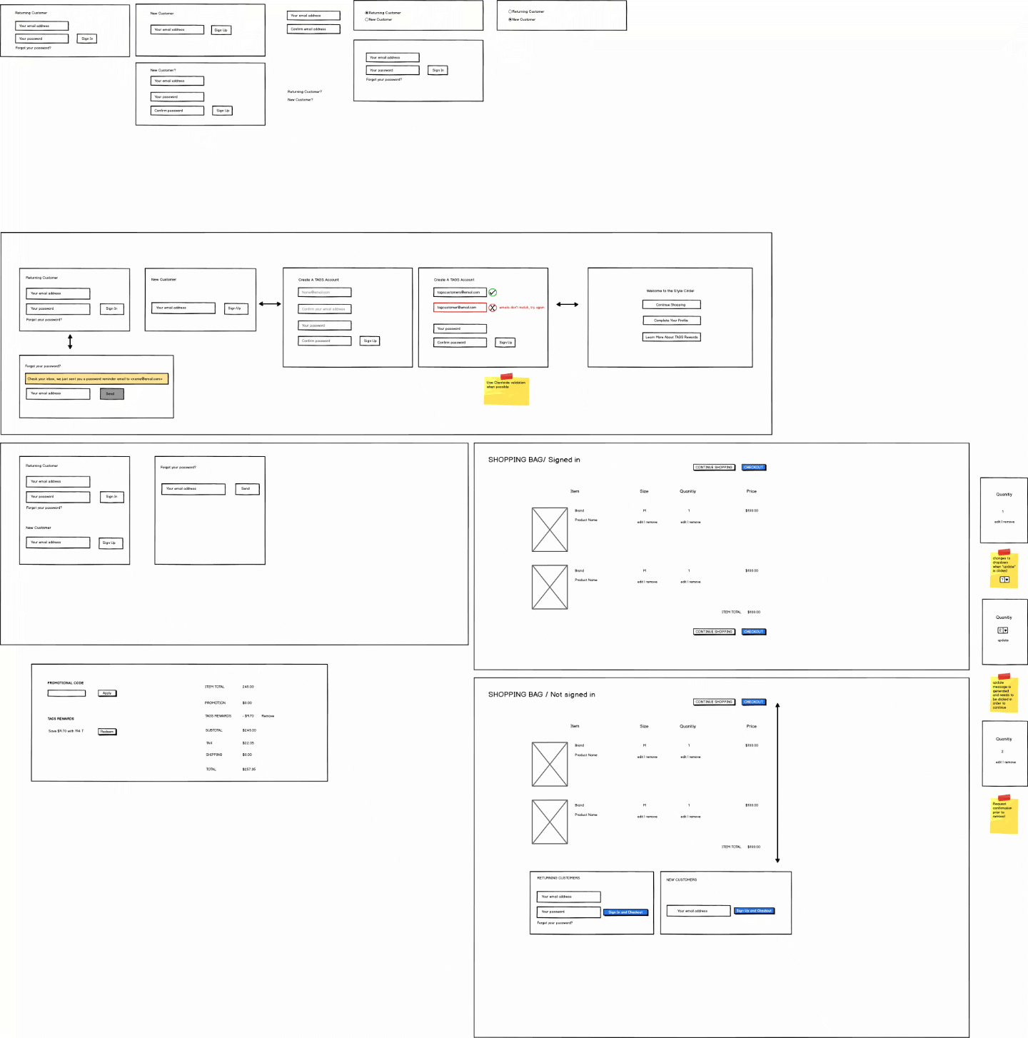 Ideation in Wireframes